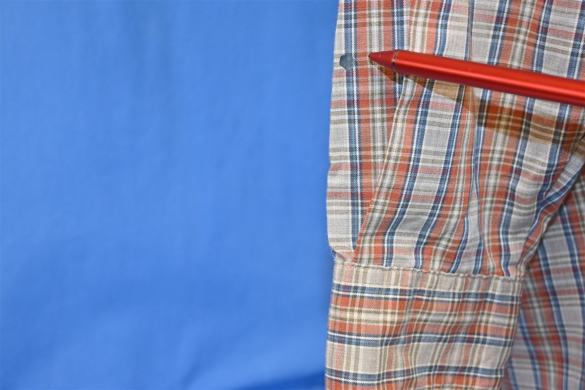70s Levi's Orange Blue Plaid Button Down Shirt Large product image 5