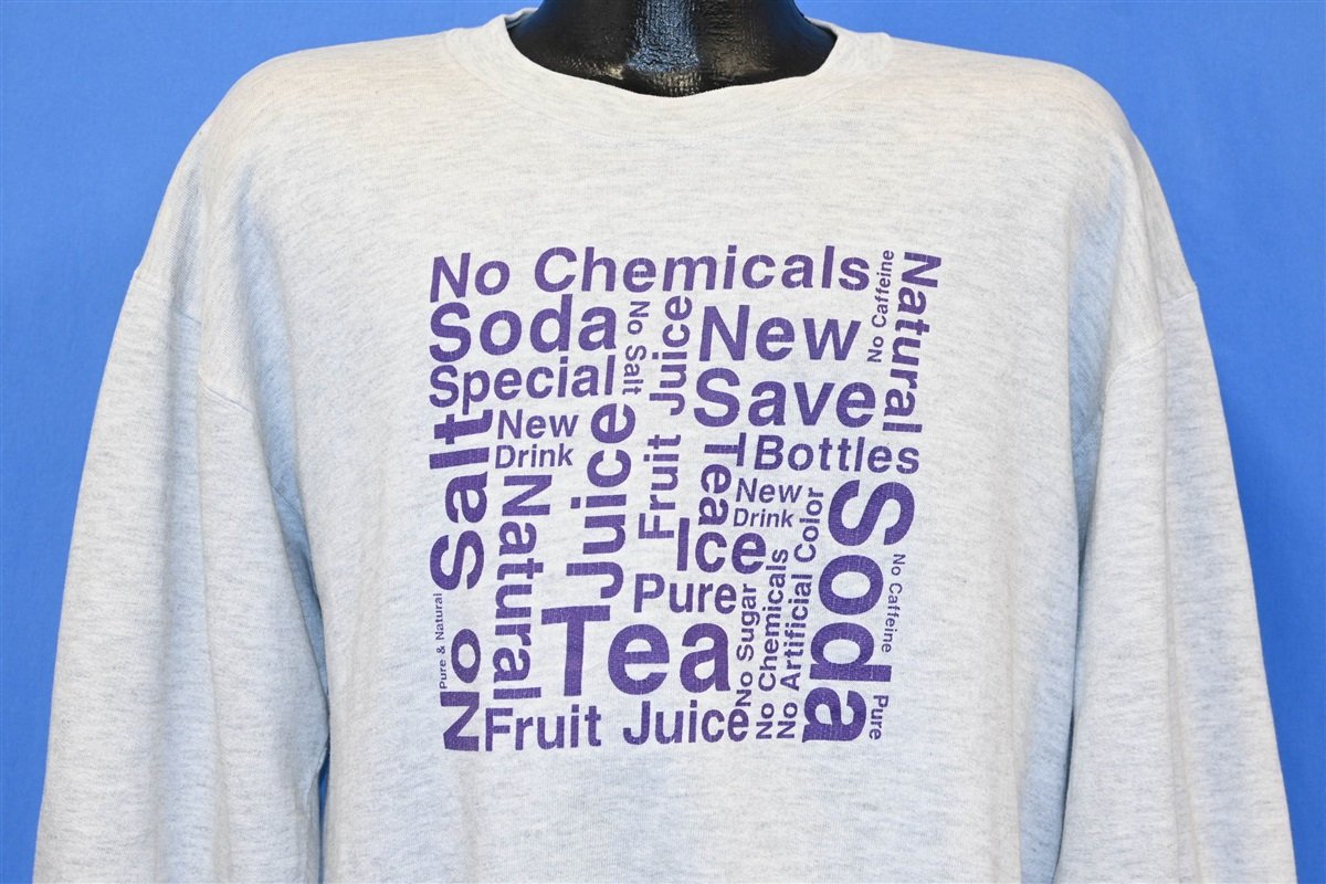80s Snapple Natural Beverages Ice Tea Juice Sweatshirt Large product image 1