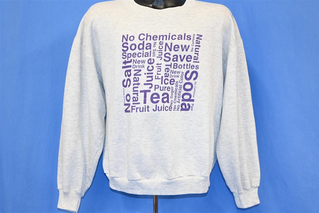 80s Snapple Natural Beverages Ice Tea Juice Sweatshirt Large product image 2