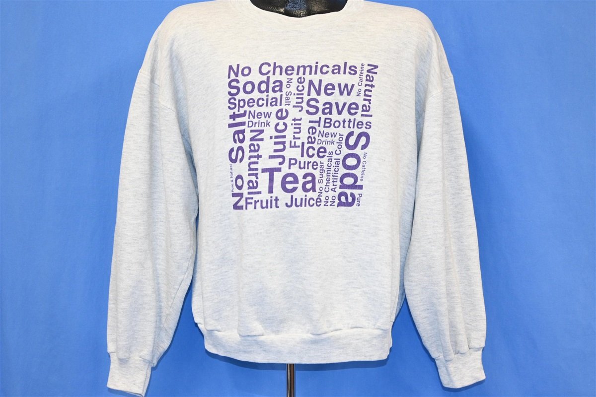 80s Snapple Natural Beverages Ice Tea Juice Sweatshirt Large product image 2