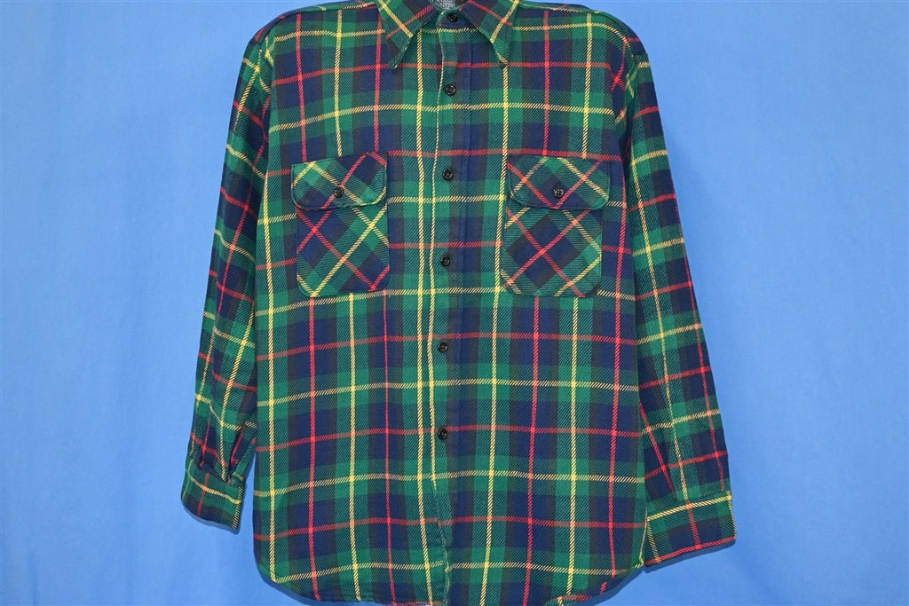 60s Five Brother Green Blue Plaid Button Down Shirt Extra product image 2