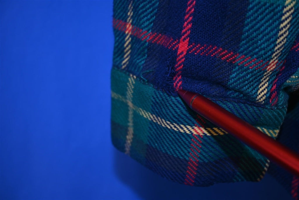 60s Five Brother Green Blue Plaid Button Down Shirt Extra product image 3