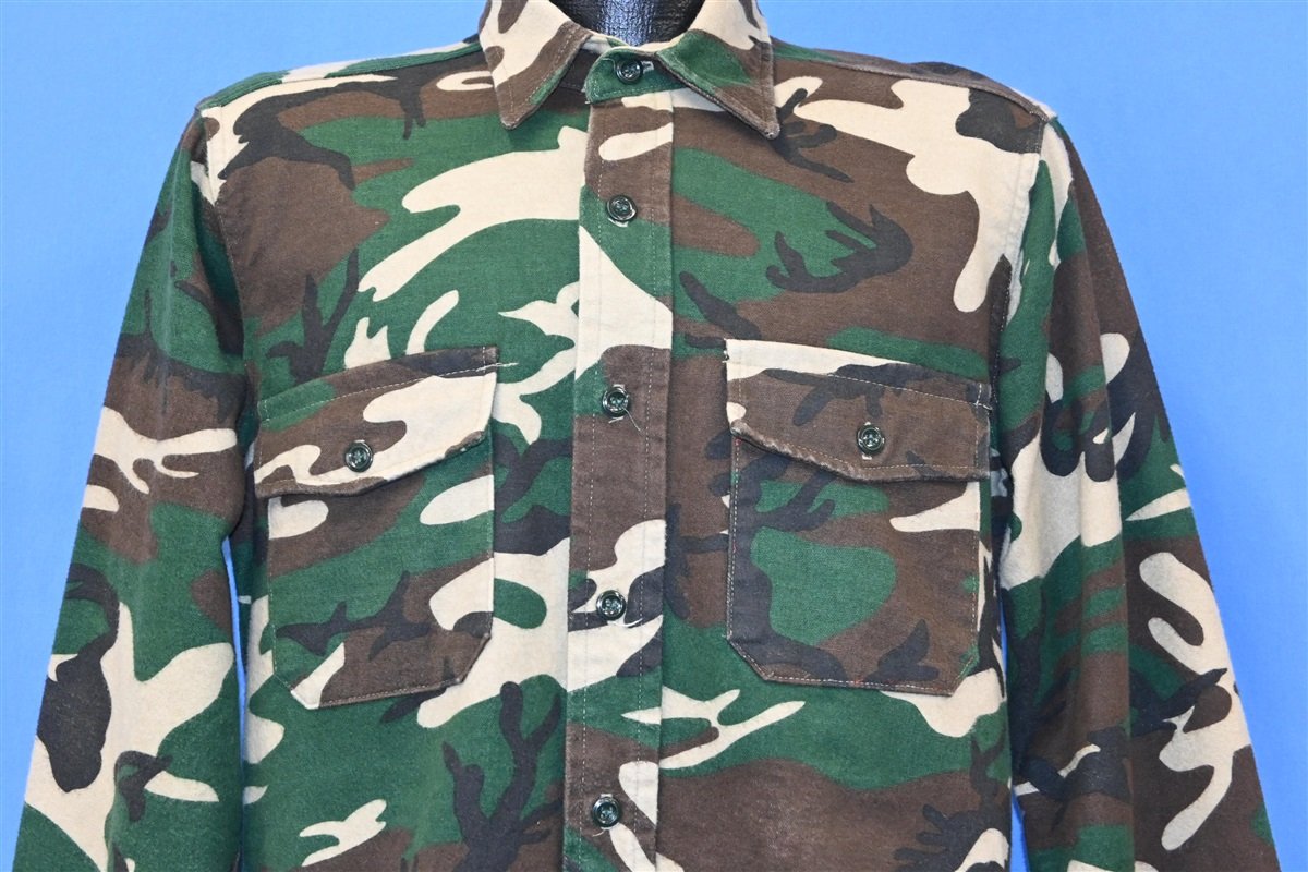 80s Deerskin Camouflage Flannel Button Down Shirt Medium product image 1