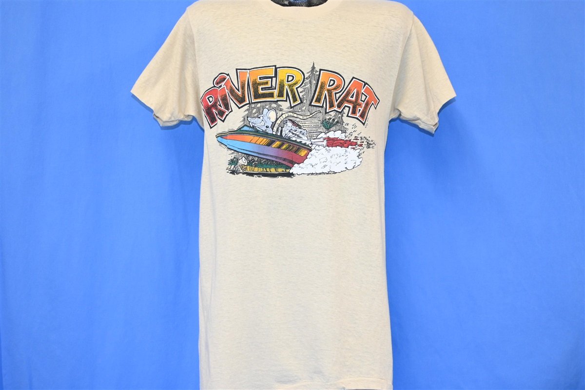 70s River Rat Motorboat Funny Cartoon t-shirt Medium product image 2
