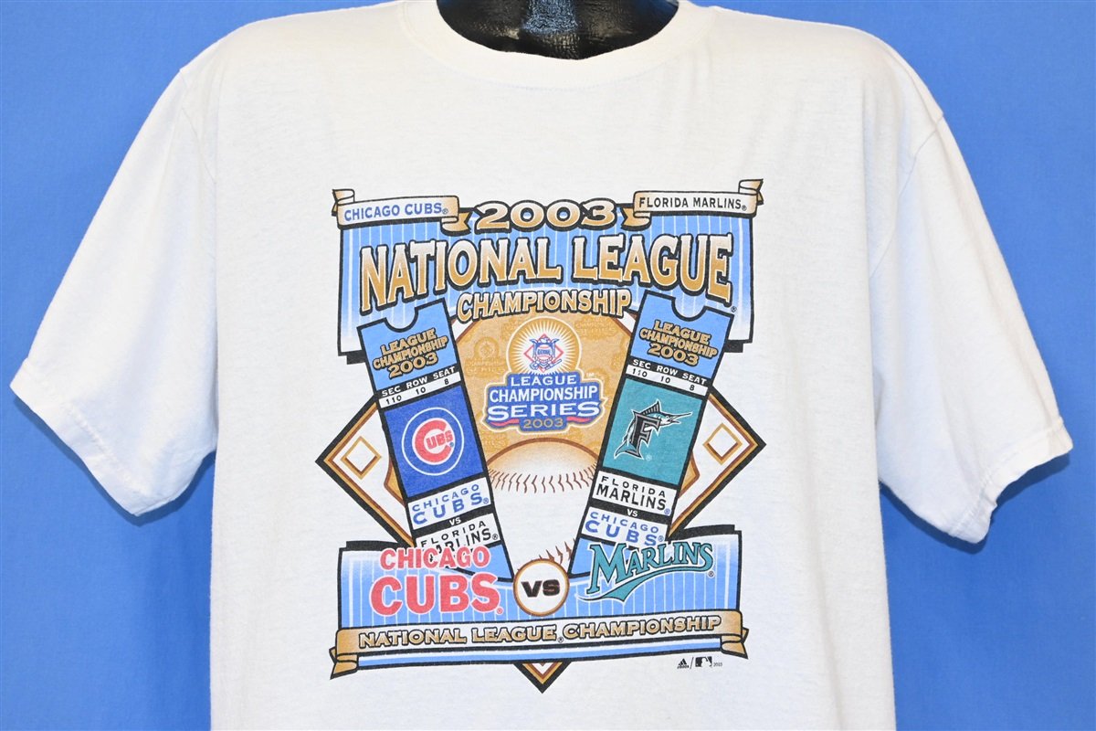 Y2K Marlins Cubs 2003 NL Series Adidas Baseball t-shirt product image 1