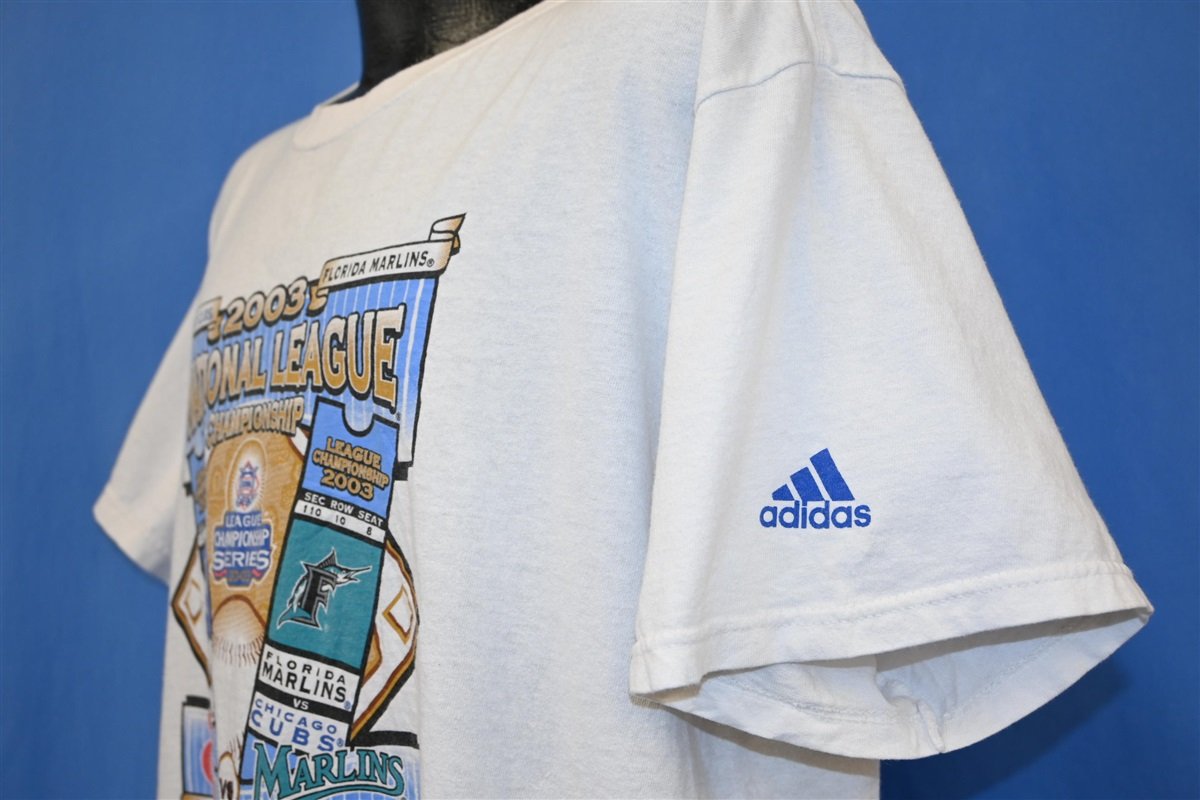 Y2K Marlins Cubs 2003 NL Series Adidas Baseball t-shirt product image 3