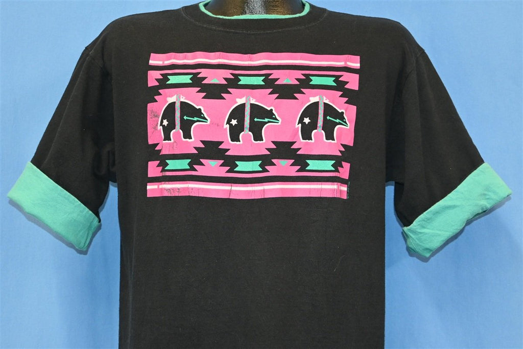 90s Bear Native American Southwest Roll Up Sleeve t-shirt product image 1