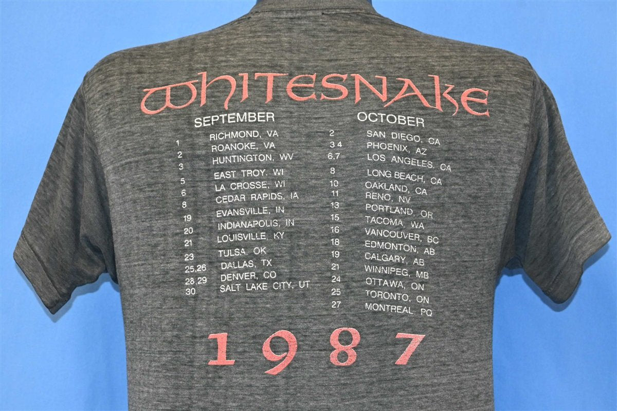 80s Whitesnake David Coverdale 1987 Tour Thin t-shirt Medium product image 3