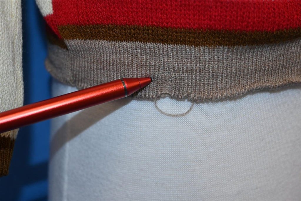 70s Duck Embroidered Striped Pullover Sweater Youth Small