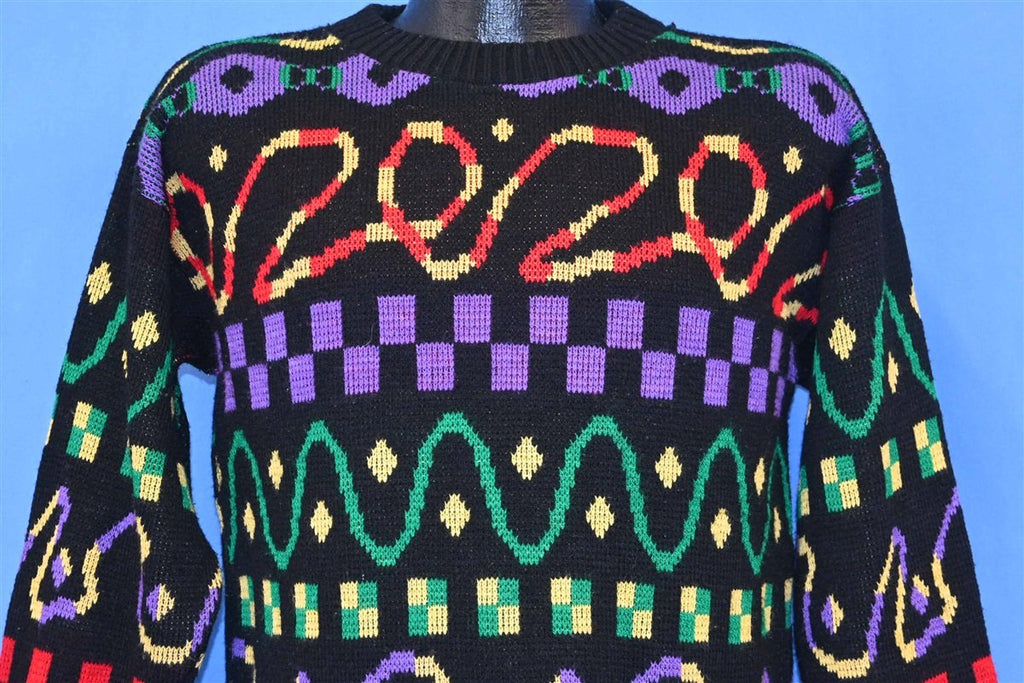 80s Nathalie B Multi-Color Geometric Sweater Women's Medium