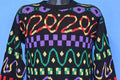 80s Nathalie B Multi-Color Geometric Sweater Women's Medium