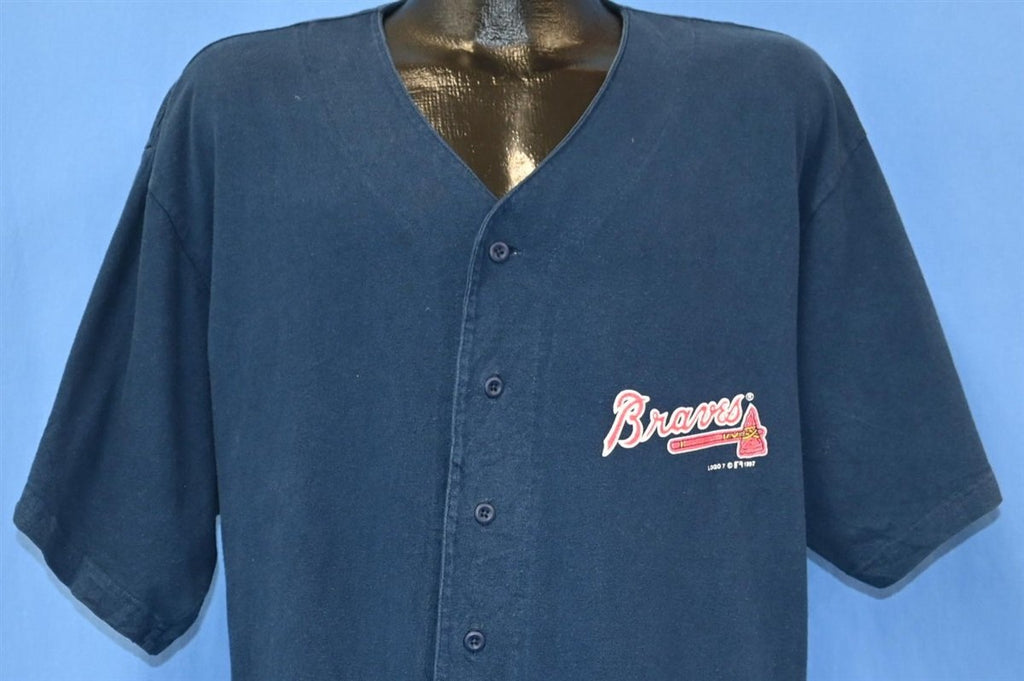 90s Atlanta Braves John Smoltz Button MLB Jersey t-shirt product image 1