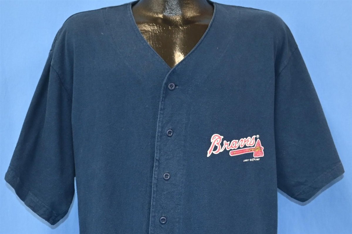 90s Atlanta Braves John Smoltz Button MLB Jersey t-shirt product image 1