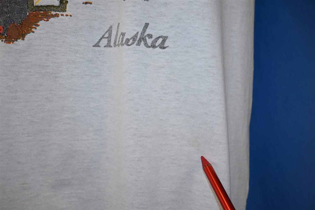 80s Roughing It In Alaska Bear Camping Funny t-shirt Large product image 4