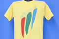 80s Adidas Trefoil Three Stripe Sportswear Yellow t-shirt product image 1