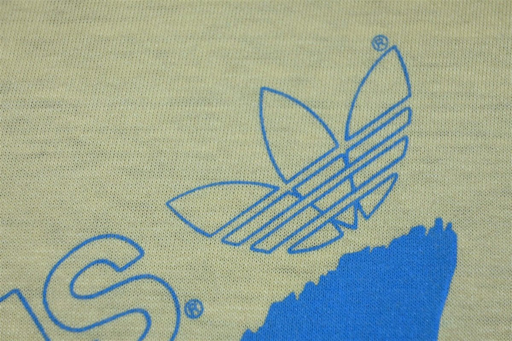 80s Adidas Trefoil Three Stripe Sportswear Yellow t-shirt product image 3