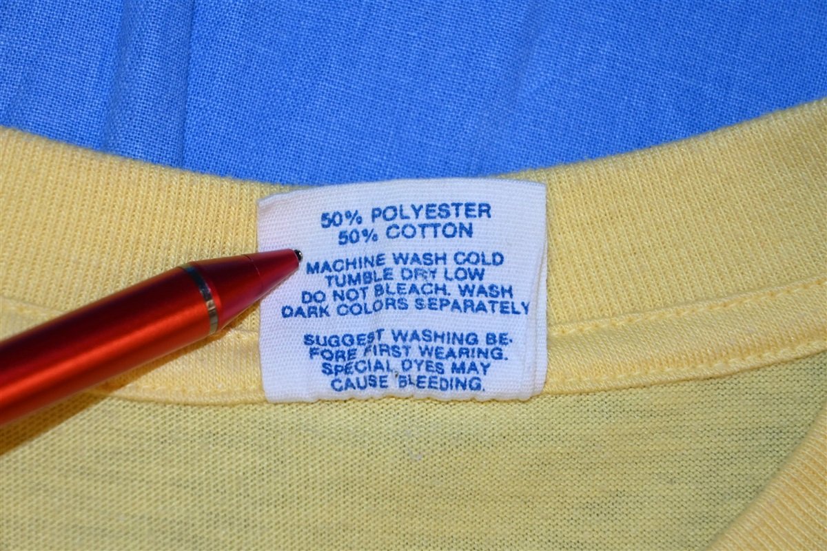 80s Adidas Trefoil Three Stripe Sportswear Yellow t-shirt product image 5