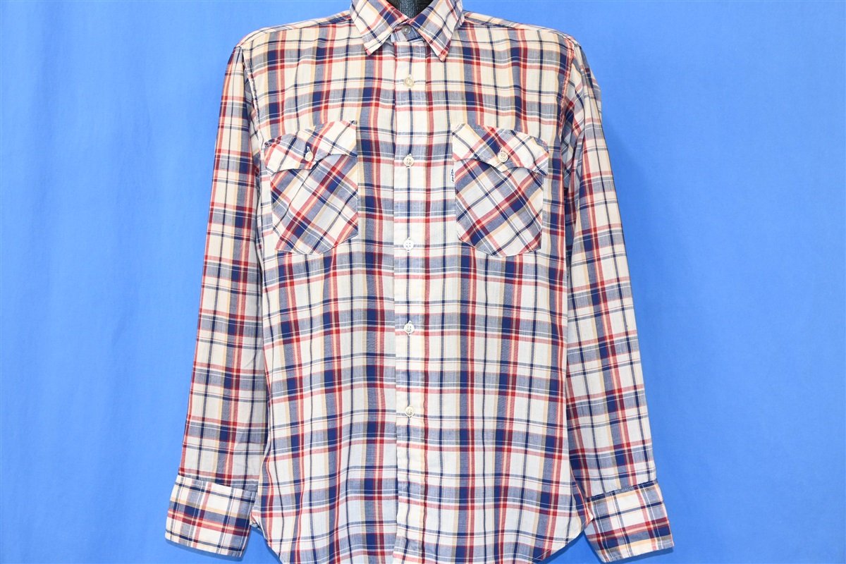 80s Levi's USA Olympics Red Blue Plaid Button Down Shirt product image 2