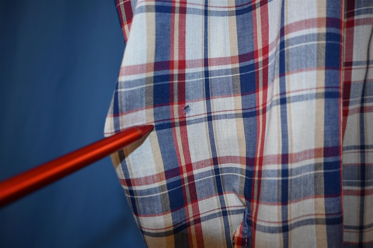 80s Levi's USA Olympics Red Blue Plaid Button Down Shirt product image 4