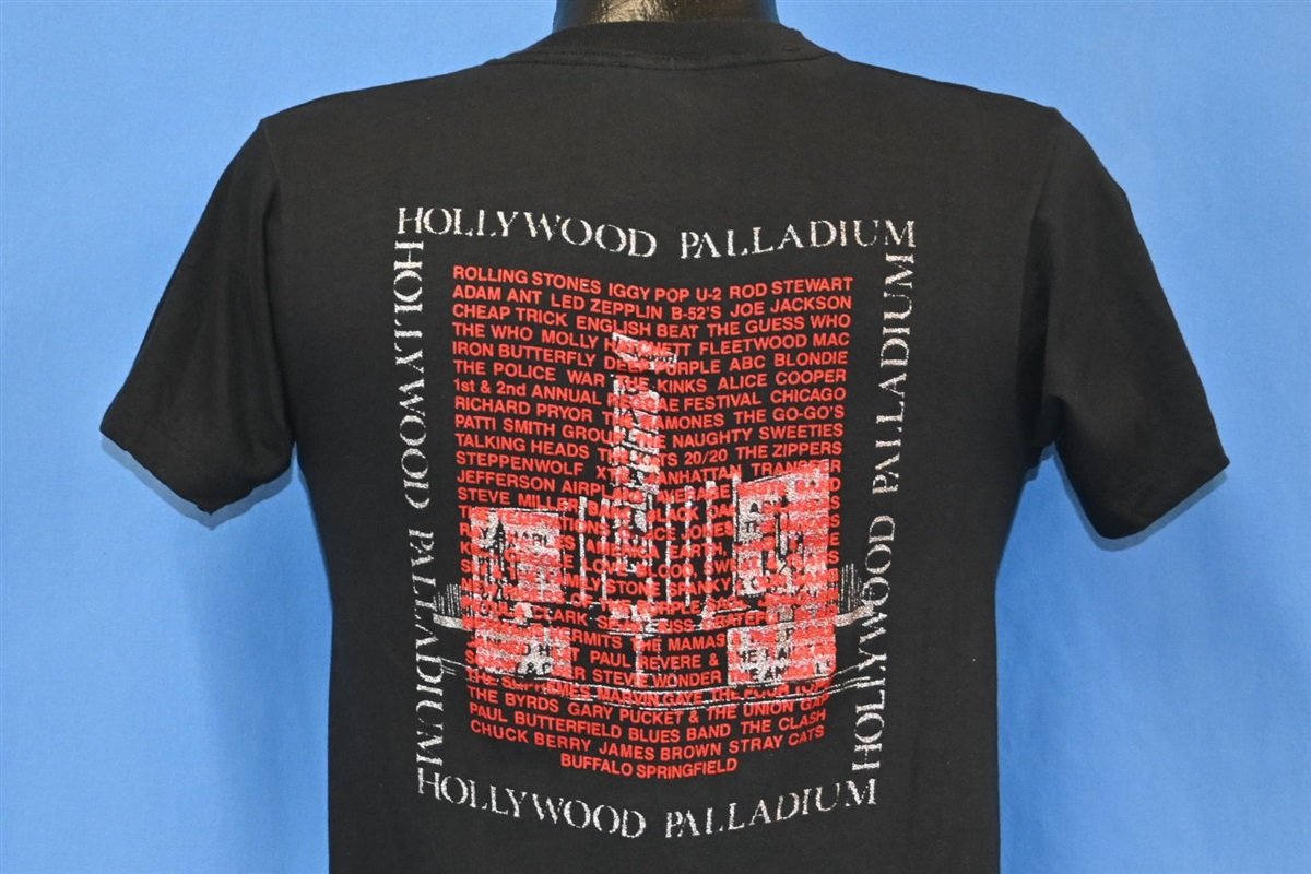 80s Hollywood Palladium Concert Band List Glitter t-shirt product image 1