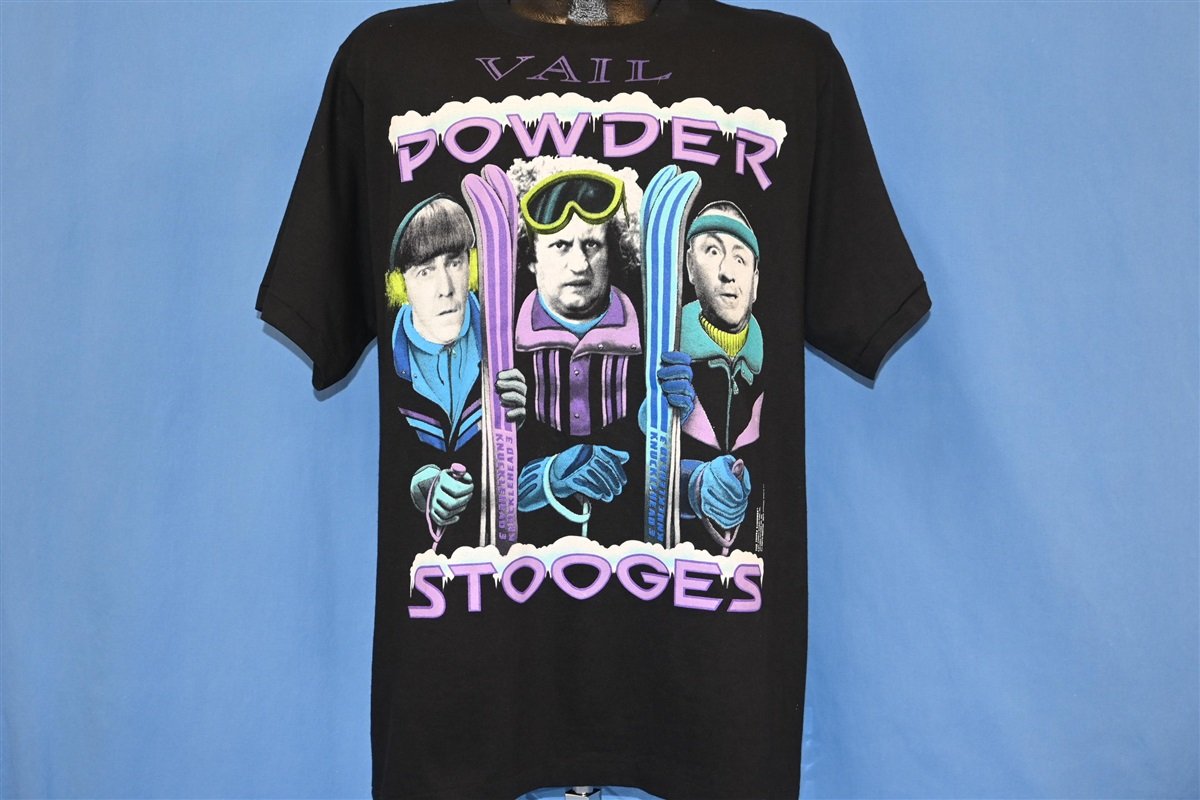 90s Three Stooges Vail Powder Skiing t-shirt Large product image 2