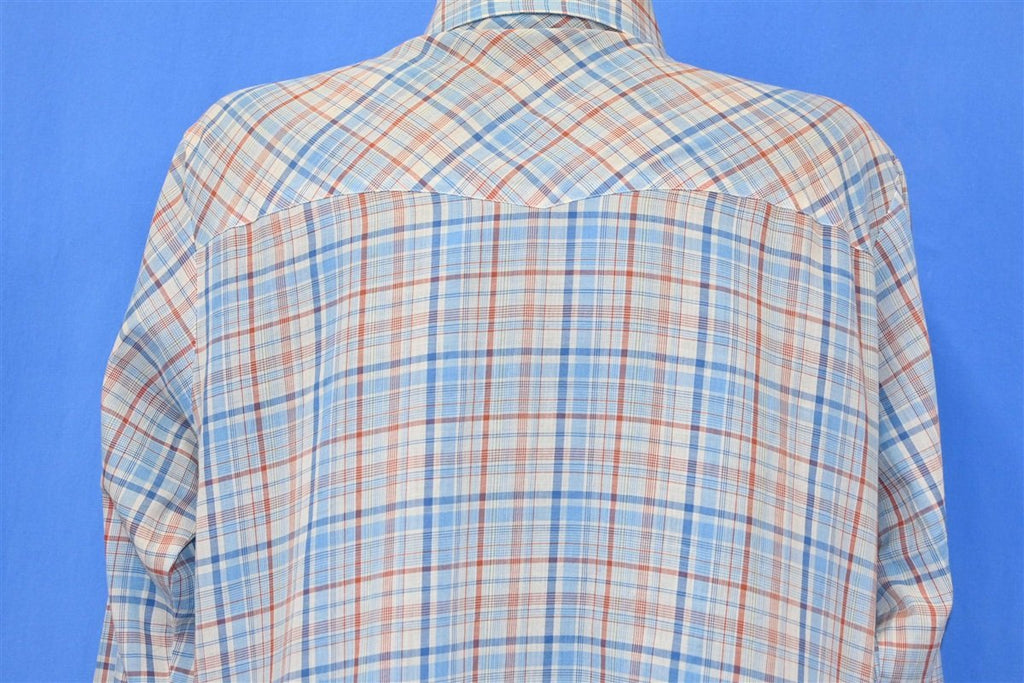 70s Levi's Panatela Plaid Western Pearl Snap Shirt Large product image 4