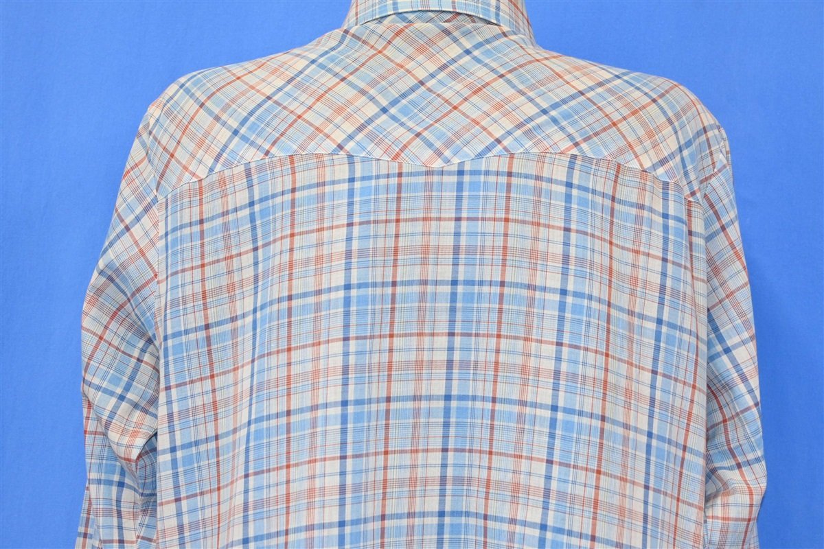 70s Levi's Panatela Plaid Western Pearl Snap Shirt Large product image 4