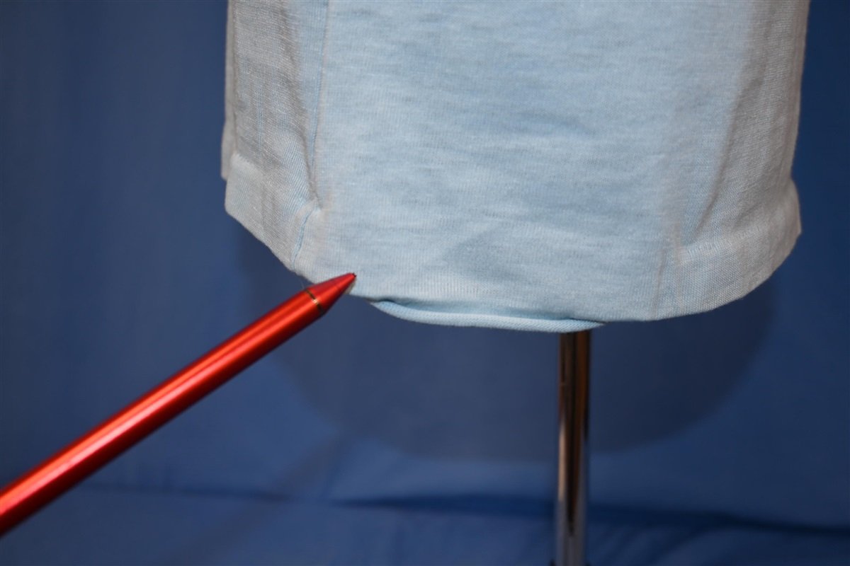 70s Lightning Bolt Surf Blue Wooden Button Polo Shirt Medium product image 5