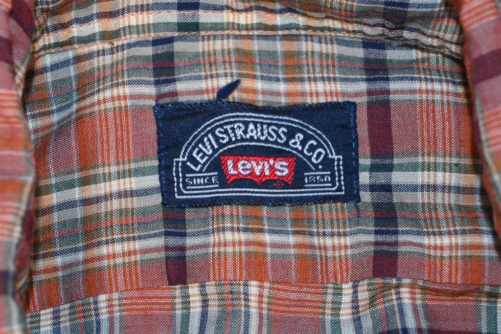 90s Levi's Brown Green Plaid Button Down Shirt Large product image 4