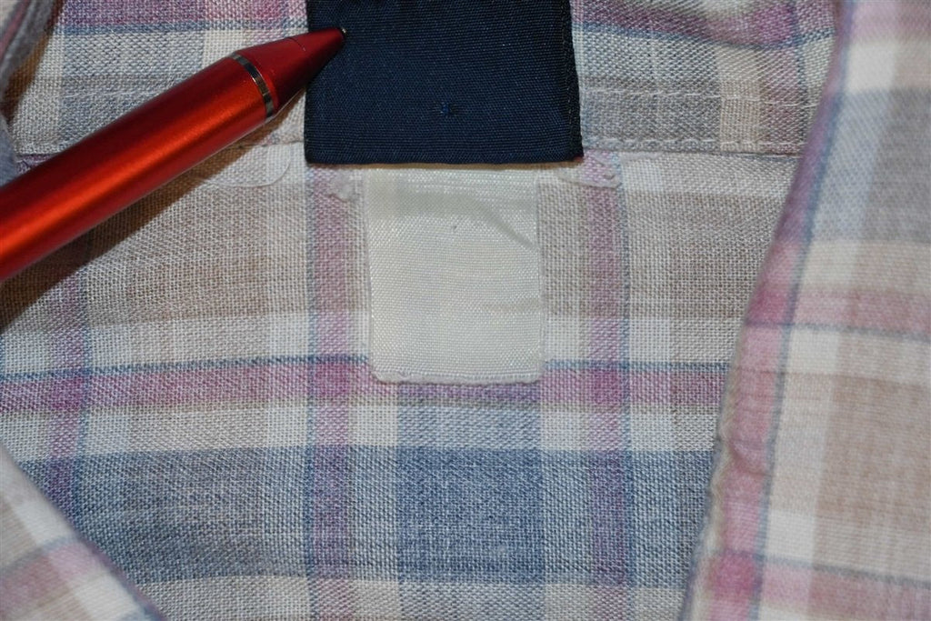 80s Levi's Yellow Blue Plaid Western Pearl Snap Shirt Large product image 6