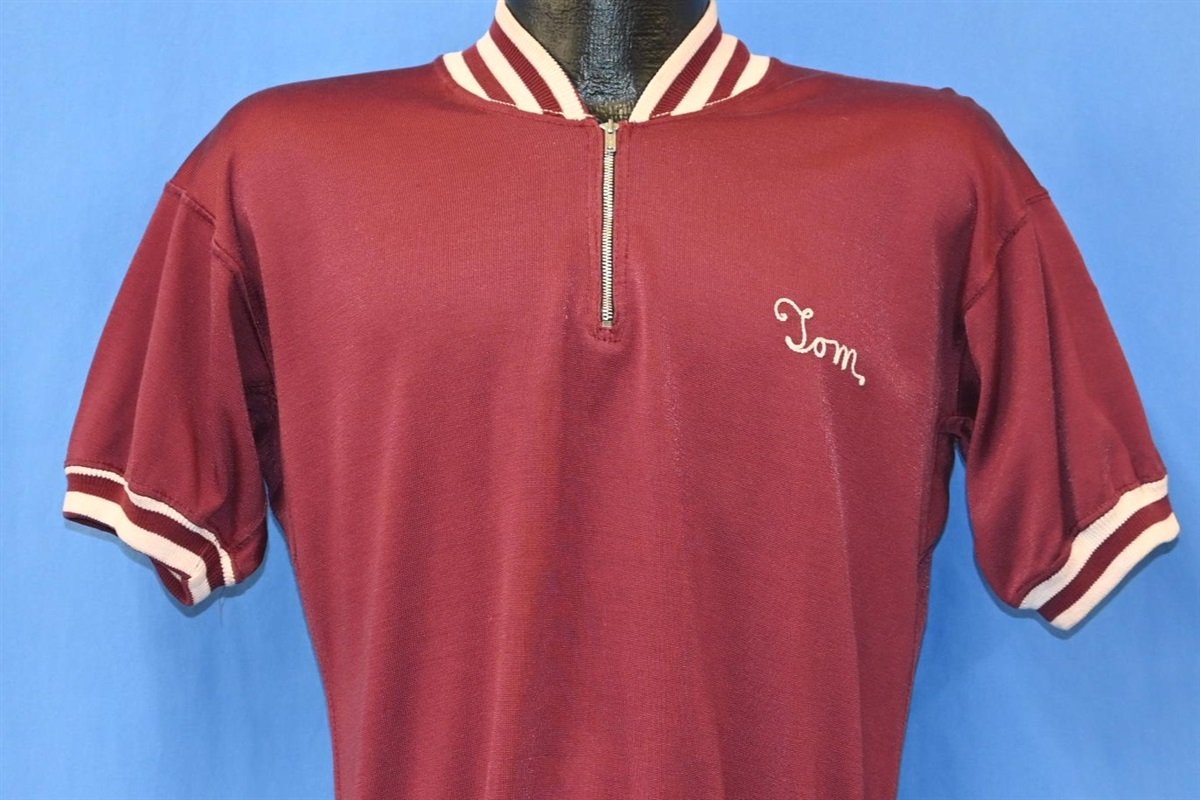 50s Tom #3 Maroon Quarter Zip Jersey t-shirt Large product image 1