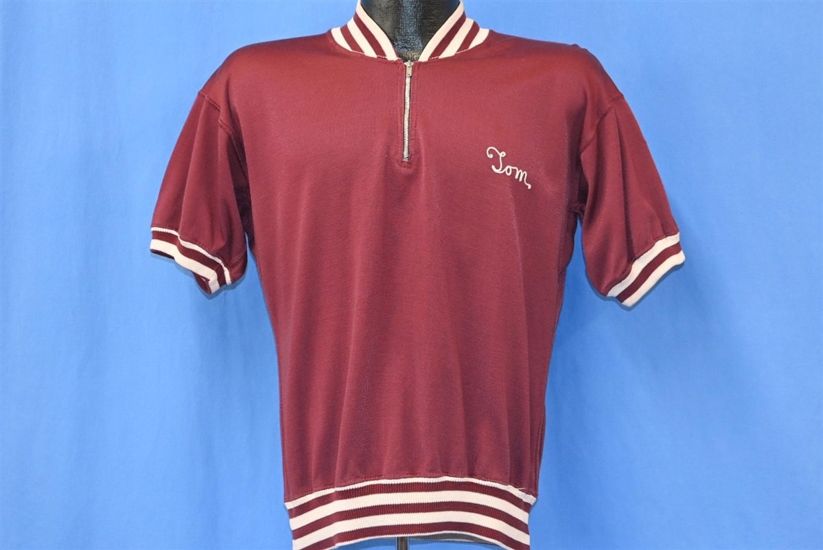 50s Tom #3 Maroon Quarter Zip Jersey t-shirt Large product image 2