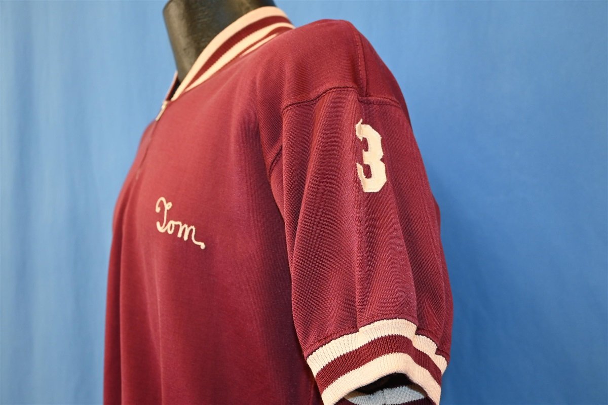 50s Tom #3 Maroon Quarter Zip Jersey t-shirt Large product image 3