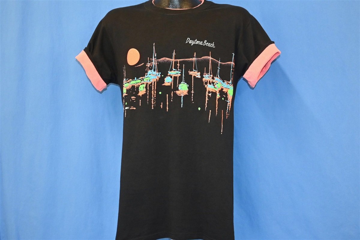 90s Daytona Beach Florida Sunset Roll Up Sleeve t-shirt product image 2