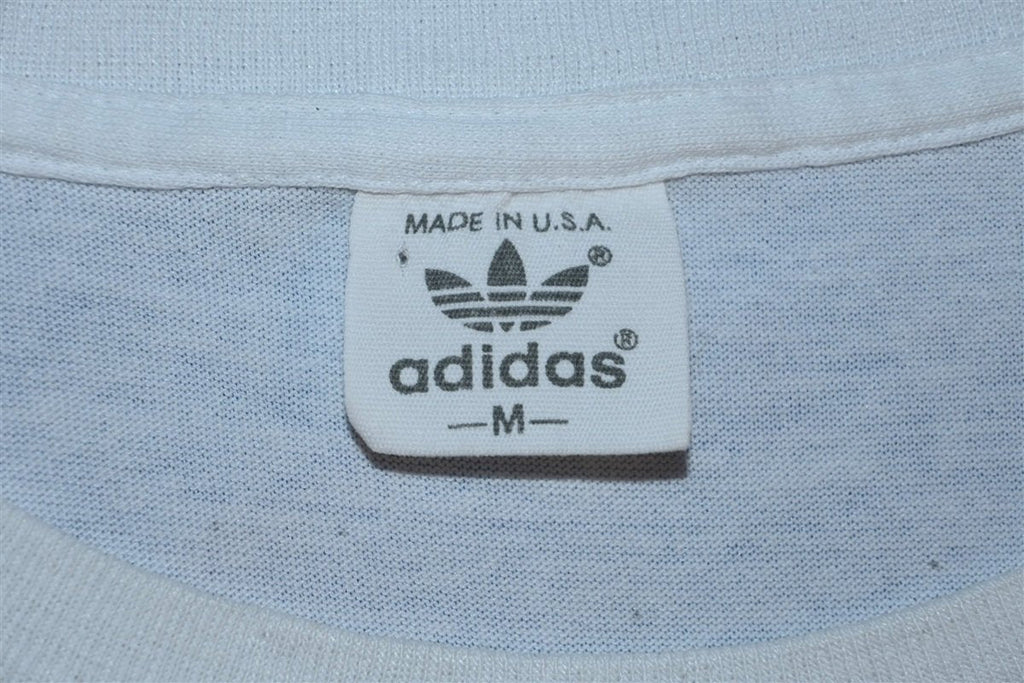 80s Team Adidas Trefoil Logo Double Sided White t-shirt product image 4