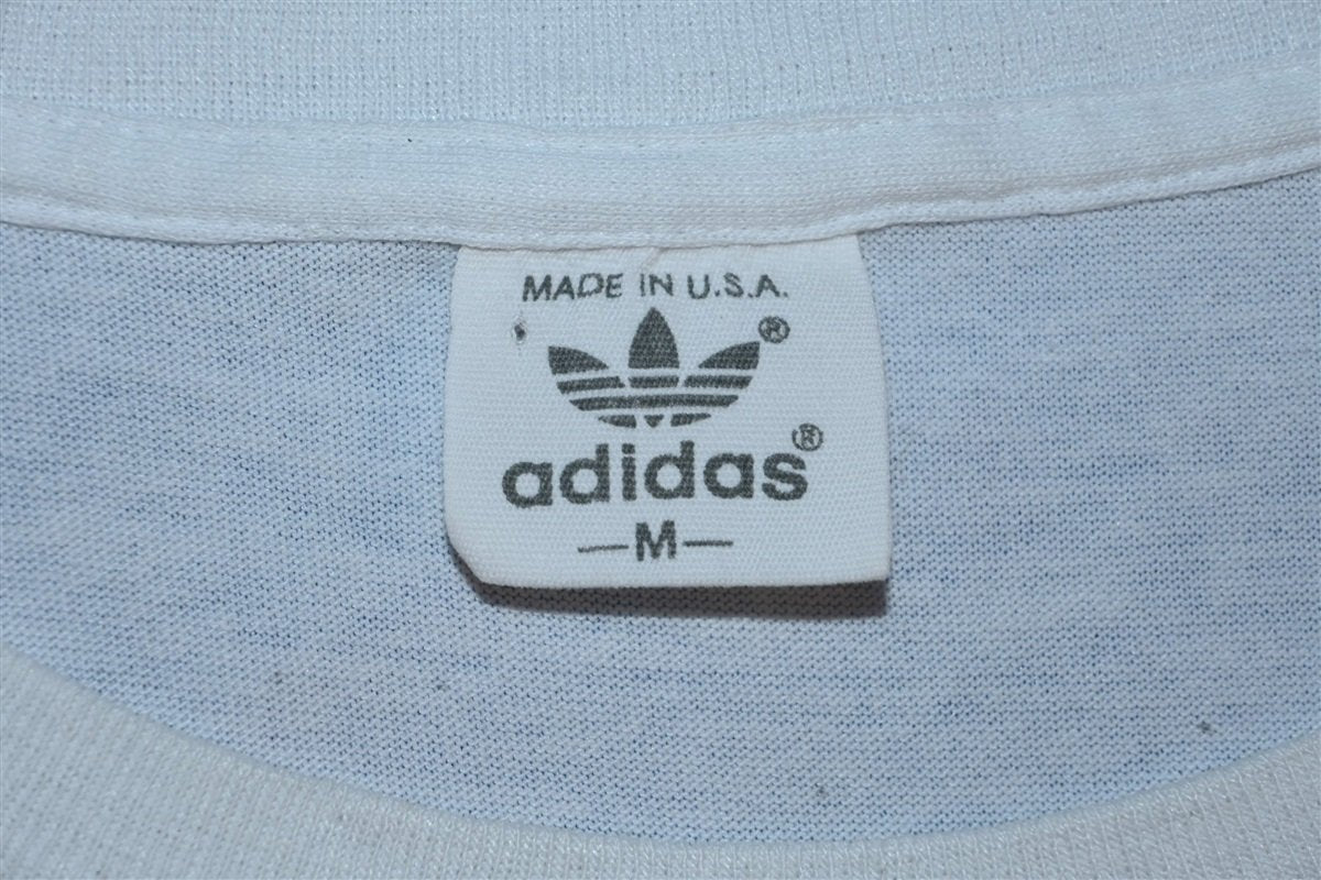 80s Team Adidas Trefoil Logo Double Sided White t-shirt product image 4