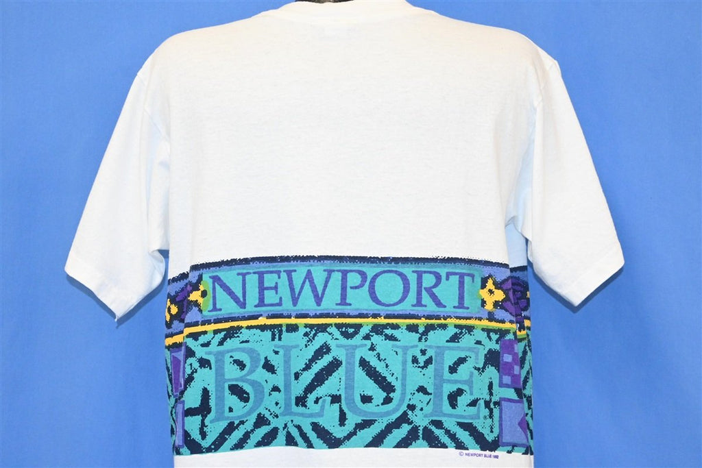 90s Newport Blue Logo Wraparound 1992 White t-shirt Large product image 3