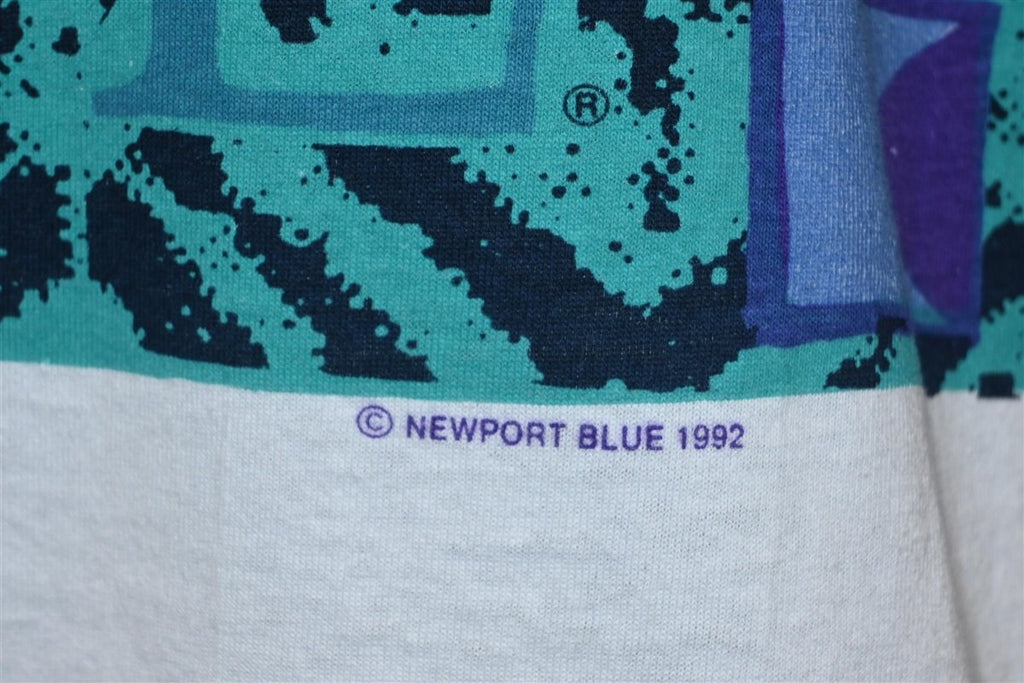 90s Newport Blue Logo Wraparound 1992 White t-shirt Large product image 4