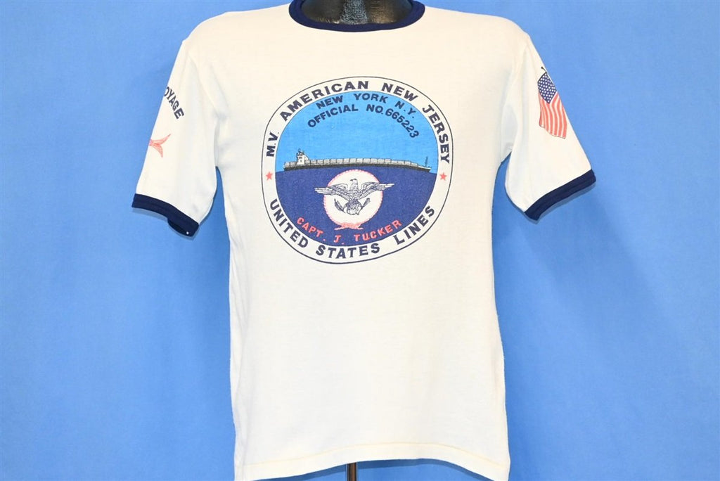 80s MV American New Jersey US Lines Ringer t-shirt Medium product image 2