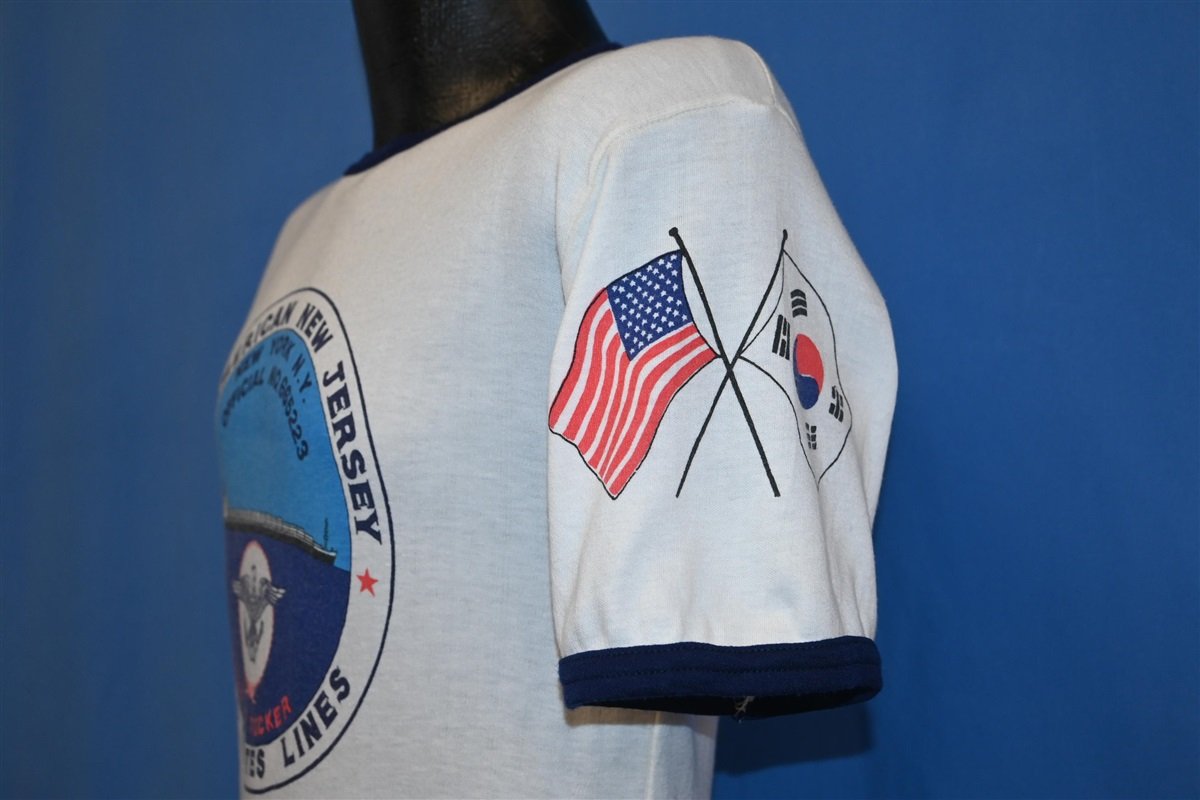 80s MV American New Jersey US Lines Ringer t-shirt Medium product image 3