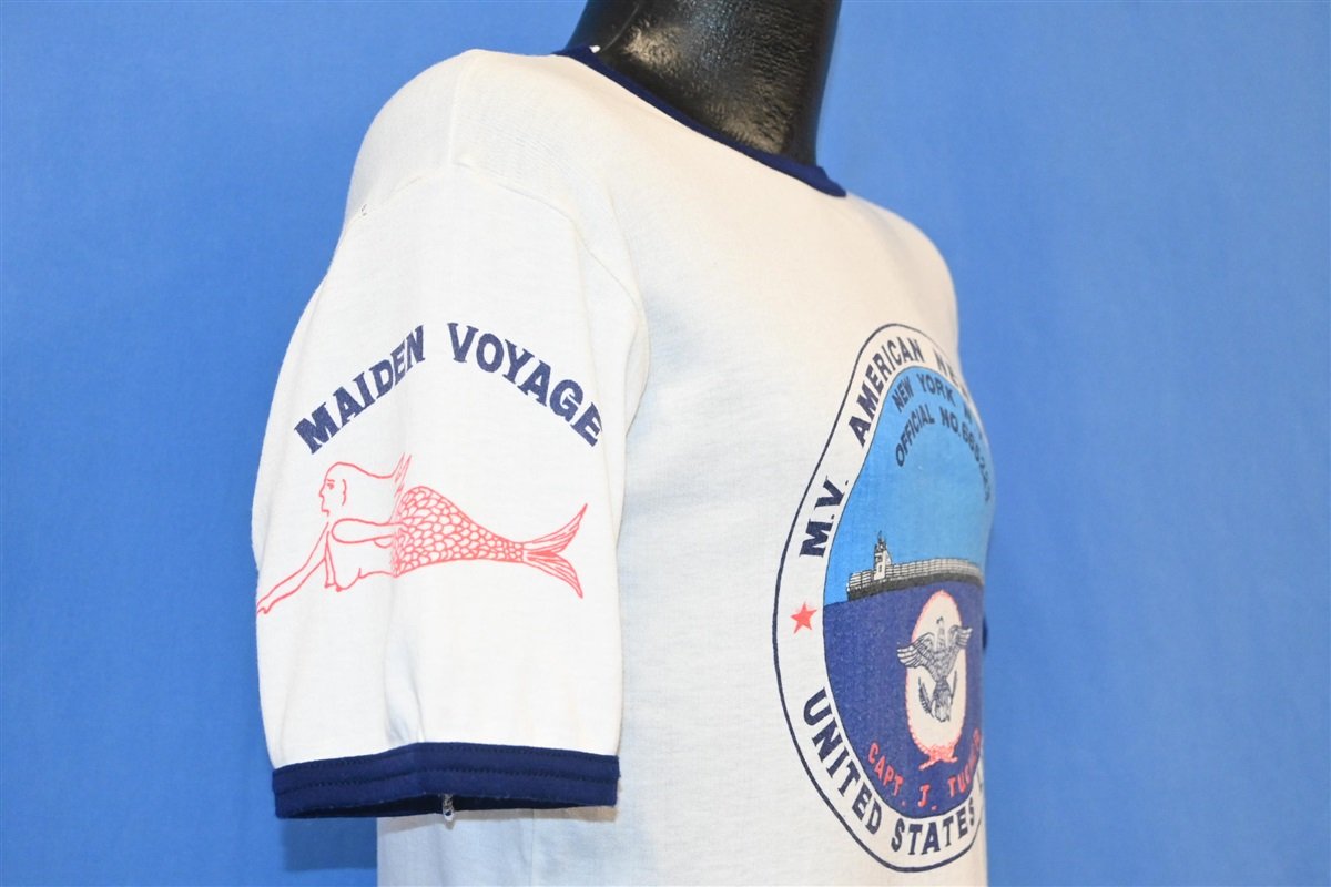 80s MV American New Jersey US Lines Ringer t-shirt Medium product image 4