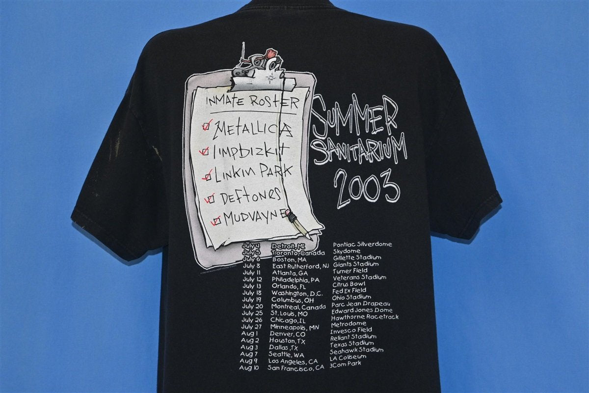 Y2K Summer Sanitarium Tour Metallica 2003 t-shirt Extra product image 3