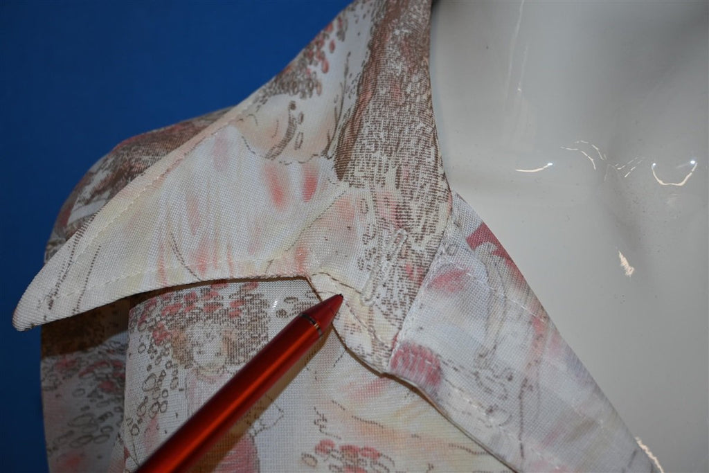 70s Watercolor Scene Translucent Disco Shirt Women's Medium product image 3