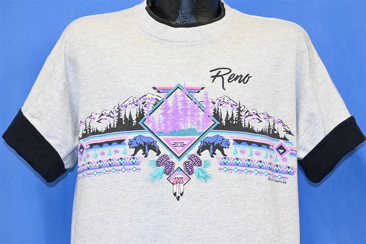 90s Reno Nevada Mountains Bear Roll Up Sleeve t-shirt Large product image 1