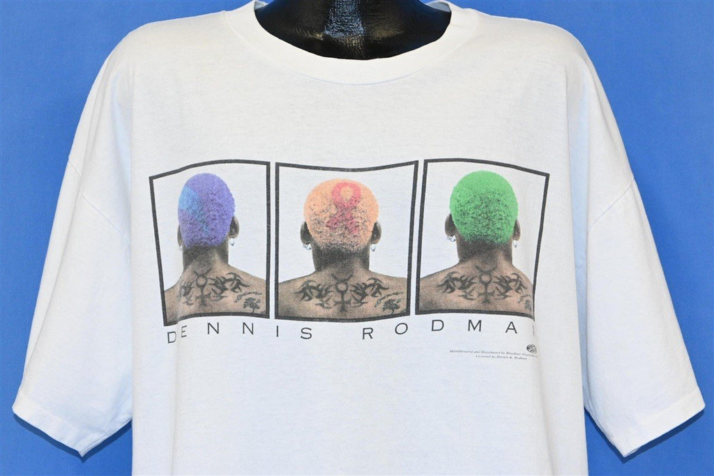 90s Dennis Rodman Blue Hair Breakdown Basketball t-shirt XXL product image 1