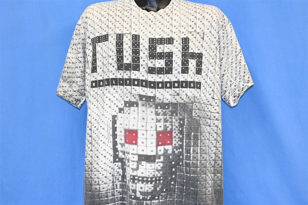 90s Rush Roll the Bones All Over Print Band t-shirt Extra product image 1