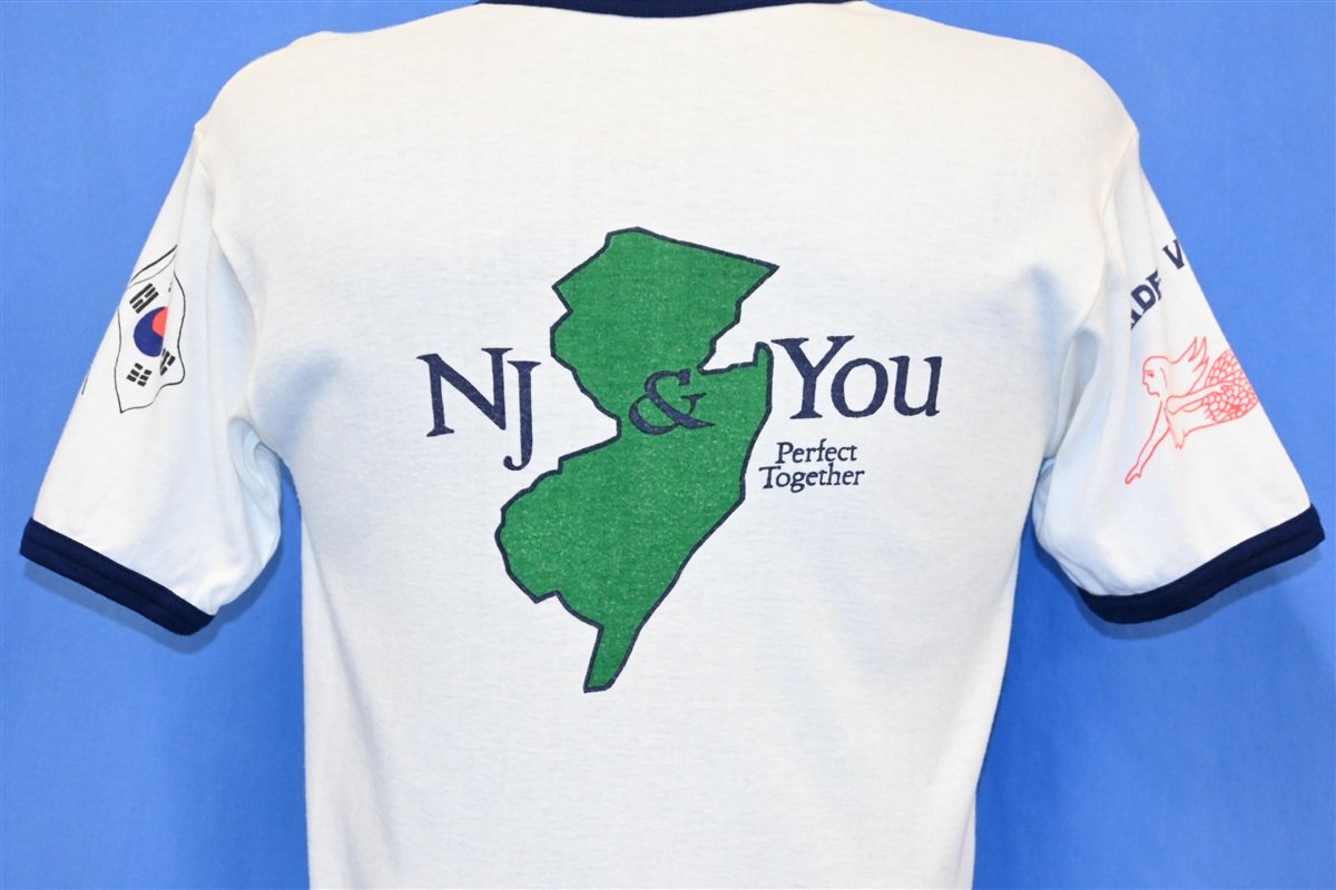 80s US Lines American New Jersey NJ & You Ringer t-shirt product image 3