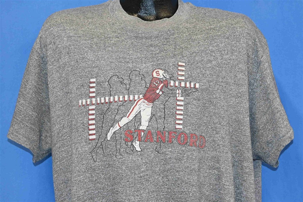 70s Stanford Football Rayon Tri Blend Gray t-shirt Extra product image 1