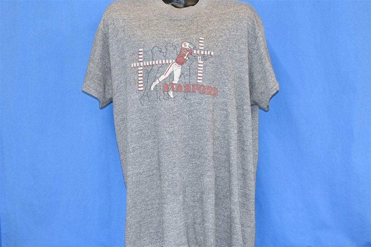 70s Stanford Football Rayon Tri Blend Gray t-shirt Extra product image 2