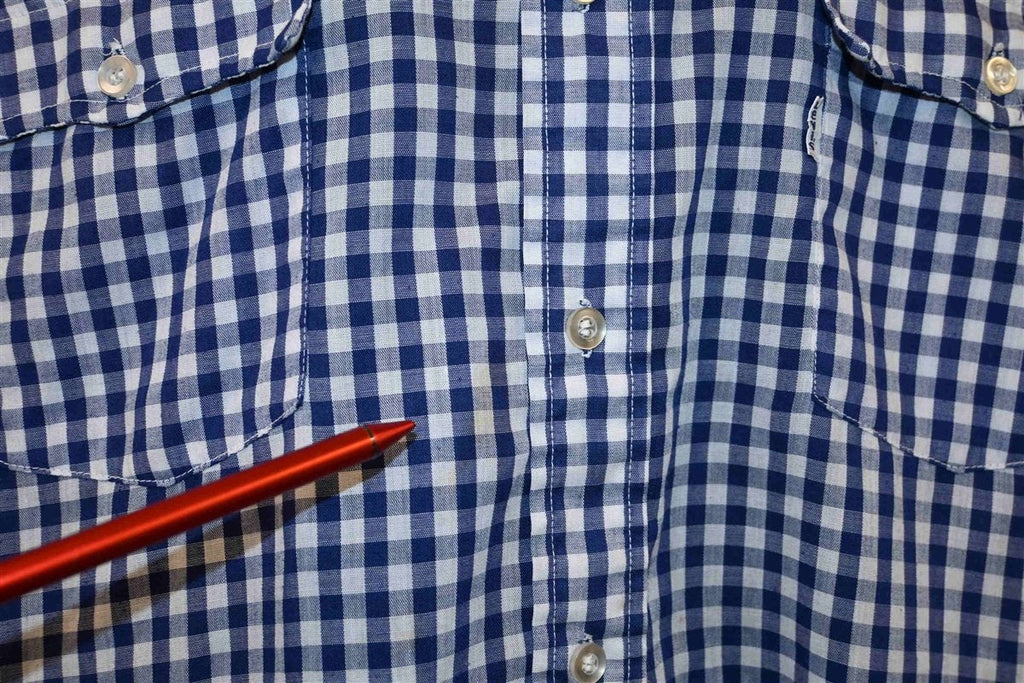 70s Levi's Gingham Blue White Tab Button Down Shirt Extra product image 4